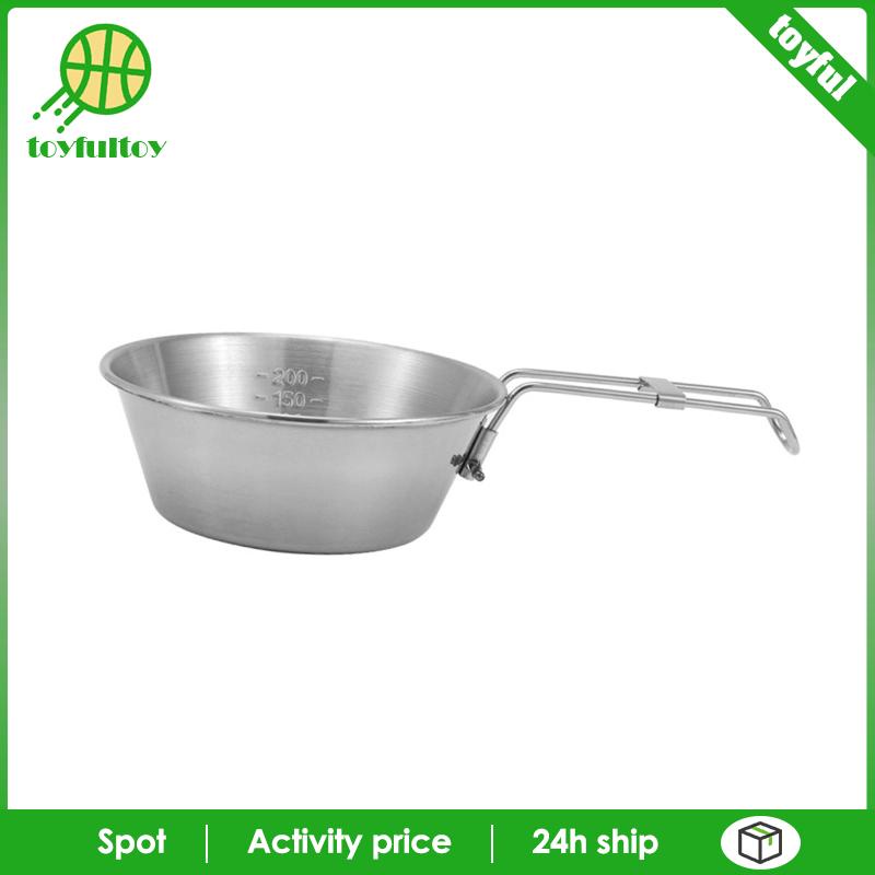 Bát Ăn 300ml Có Tay Cầm Thiết Kế Gấp Gọn Tiện Dụng Mang Theo Du Lịch / Dã Ngoại