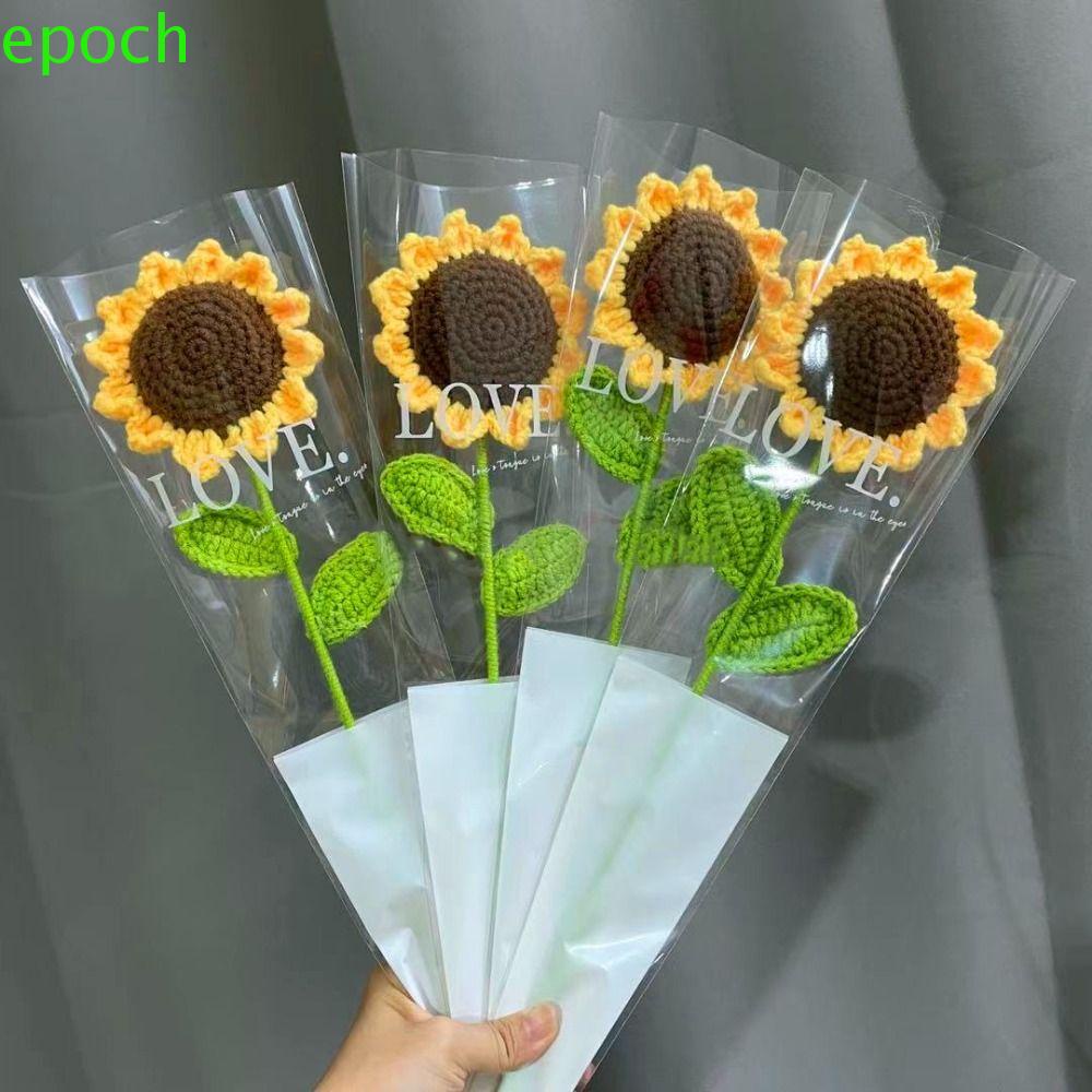 Epoch Bó Hoa Hướng Dương Giả Màu Trơn Không Phai Dùng Trang Trí DIY