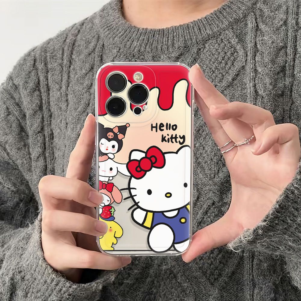 ✅Ốp Điện Thoại Dẻo Họa Tiết Hoạt Hình Chú Mèo Dễ Thương Cho iPhone1213plusmaxkitty 14pro6ins78 IABM 11