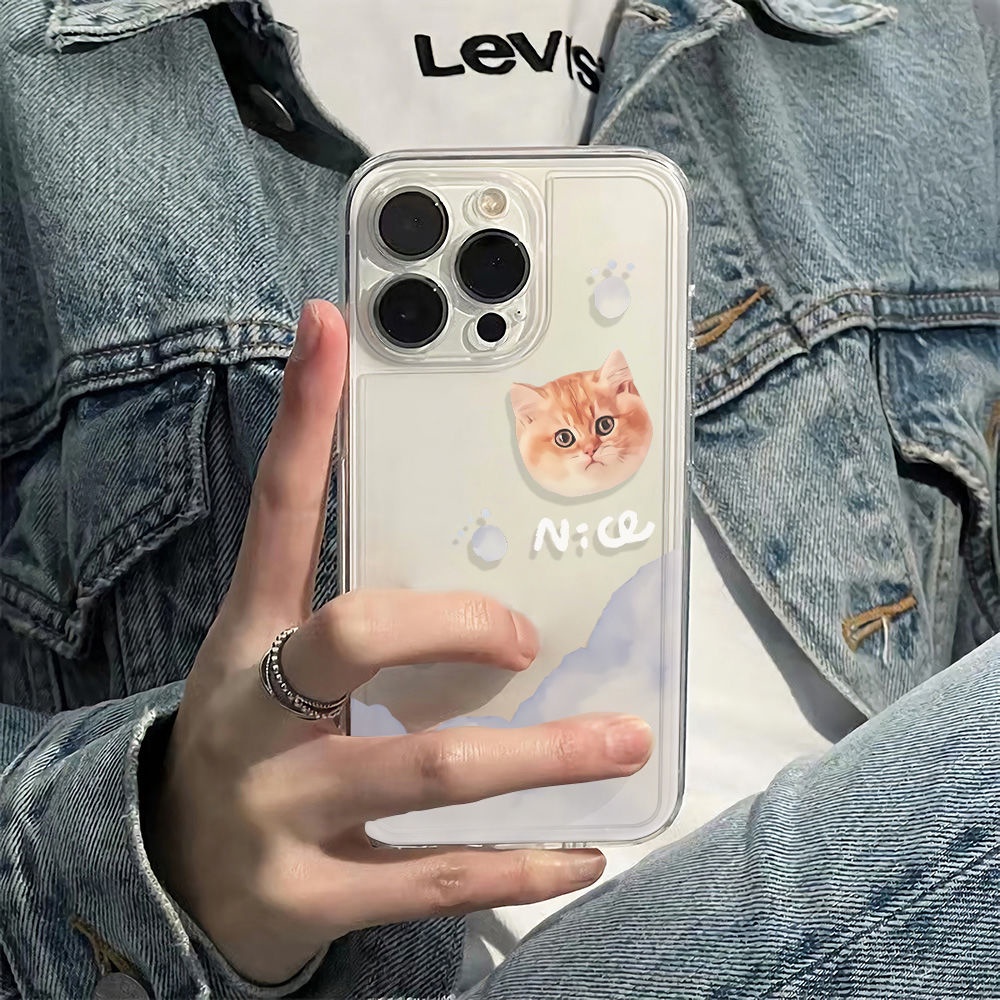 ✅Ốp Điện Thoại Mềm Chống Sốc Màu Xanh Dương Phong Cách Đơn Giản Cho Apple Orange plus13maxiPhone12 14pro 11 786ins JEI4