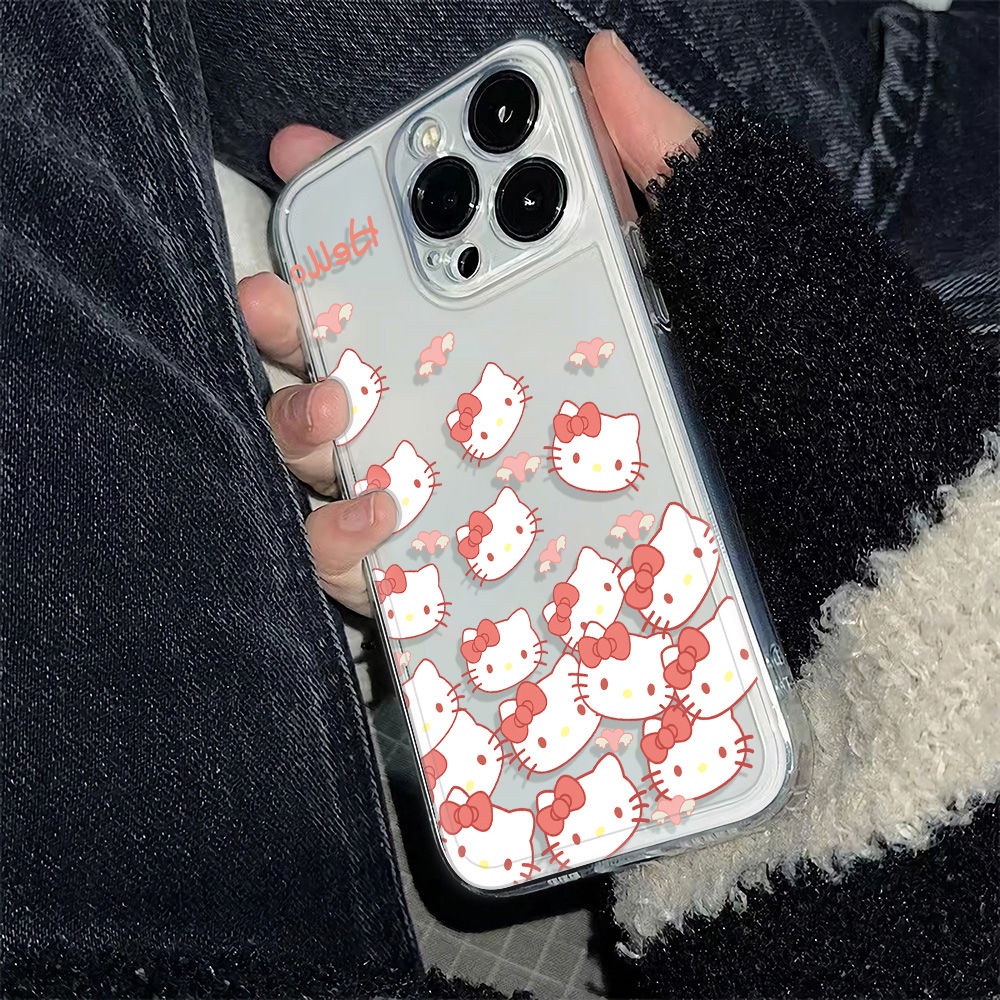 ✅Ốp Điện Thoại Dẻo Họa Tiết Hoạt Hình Mèo Kitty Dễ Thương Chống Sốc Cho iPhone max13 78 14Pro6In11Iphone12
