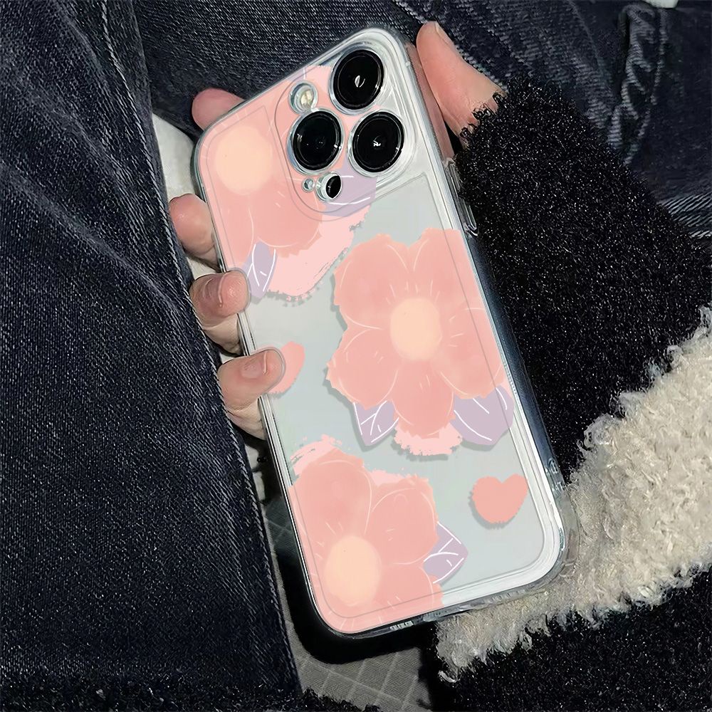 ✅Ốp Điện Thoại Mềm Chống Sốc Họa Tiết Hoa Đơn Giản Cho Apple 7811iPhone12 plus14pro max136ins 39PD