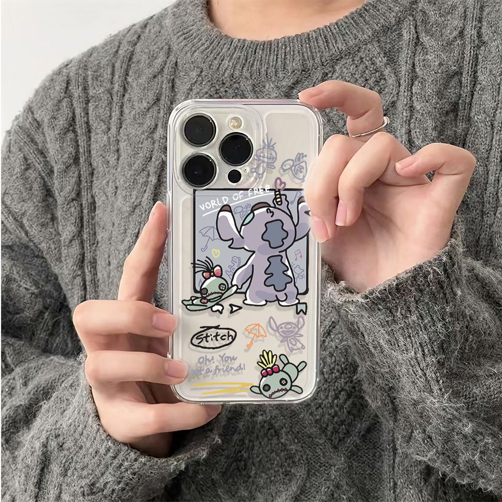 ✅Ốp Điện Thoại Dẻo Họa Tiết Hoạt Hình Stitch Dễ Thương Cho iPhone12stitch14promax13plus 116Inch 78 PLGT