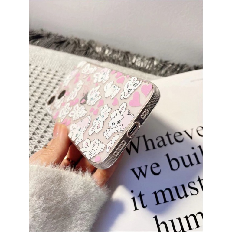 ✅Ốp Điện Thoại Mềm Họa Tiết Thỏ Trắng Nhỏ Bảo Vệ Toàn Diện Cho Iphone 14pro 11max12 xsiPhone13 KGVC