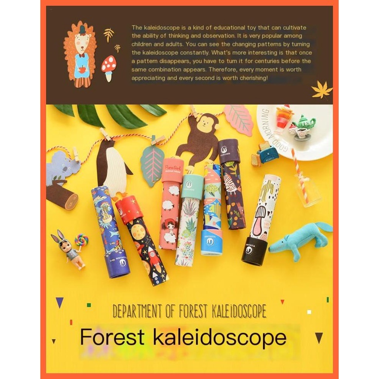 Kính Vạn Hoa Xoay Tròng Hoạt Hình Thân Thiện Với Môi Trường Giáo Dục Cho Bé