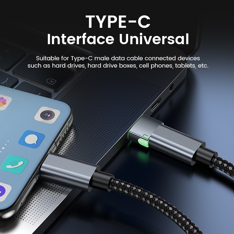 Đầu Chuyển Đổi USB A Sang Type C OTG Có Đèn LED