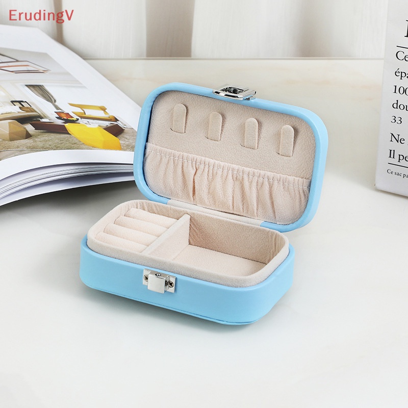 [ErudingV] Hộp Đựng Trang Sức Bằng Da PU Hai Tầng Màu Kẹo Nhỏ Gọn Dùng Đựng Trang Sức Đi Du Lịch [Mới]