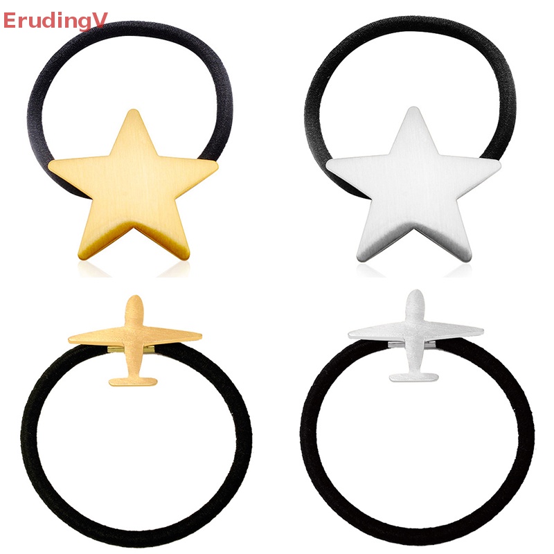 Dây Cột Tóc Hình Ngôi Sao Năm Cánh Bằng Kim Loại Phong Cách Harajuku Thời Trang Cho Nữ