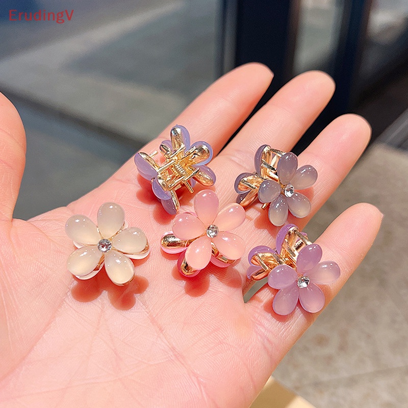 Bộ 2 Kẹp Tóc Hai Mặt Hình Hoa Pha Lê Bằng Hợp Kim Thời Trang Mùa Hè Cho Nữ