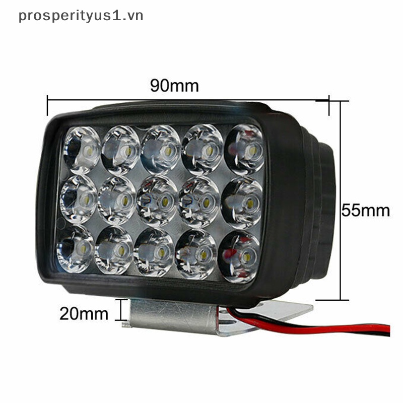 Đèn Pha 15 Bóng LED 1000LM Chuyên Nghiệp Cho Xe Máy ATV UTV