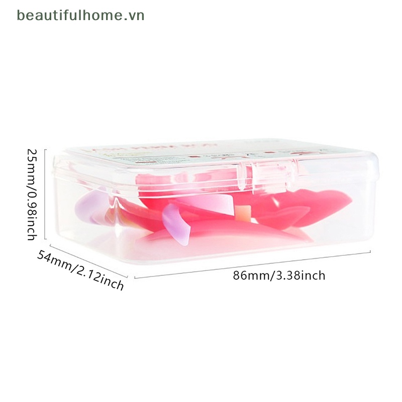 Bộ 8 Cặp Đệm Silicone Uốn Cong Lông Mi Nhiều Màu Tái Sử Dụng Được