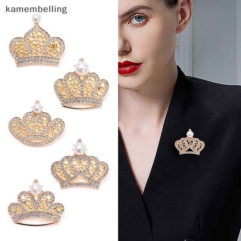 Trâm Cài Áo Hình Vương Miện Đính Đá Thời Trang Cho Nữ