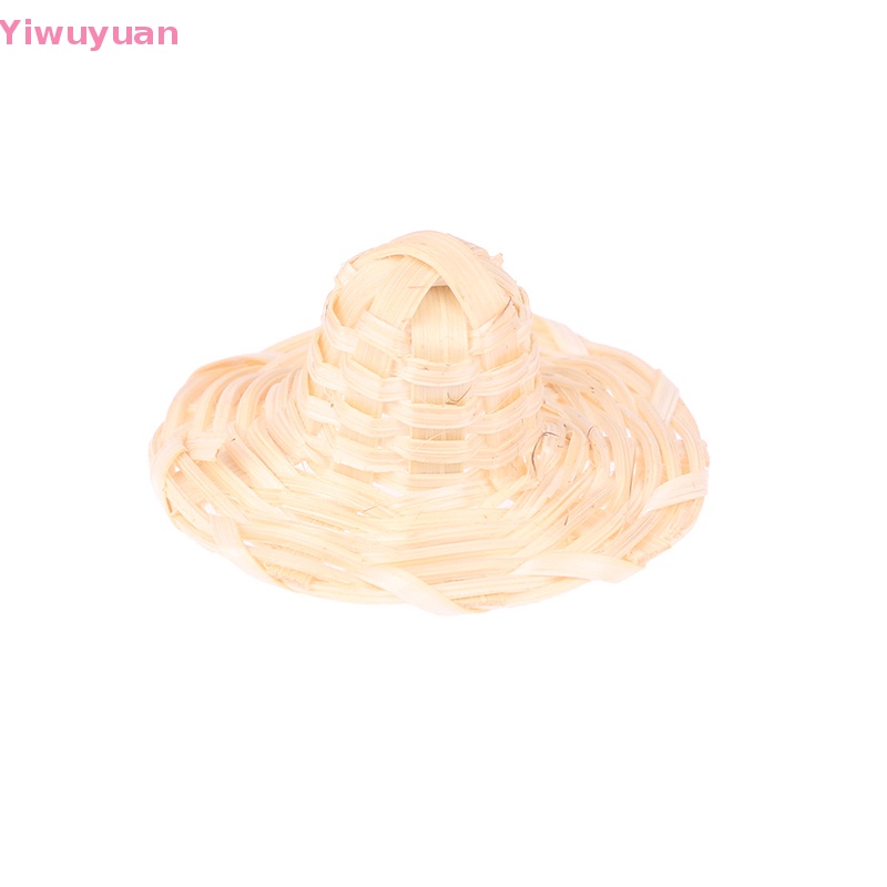 < Yiwuyuan > Nón Rơm Mini Đan Tay Trang Trí Nhà Búp Bê Thu Nhỏ Mới
