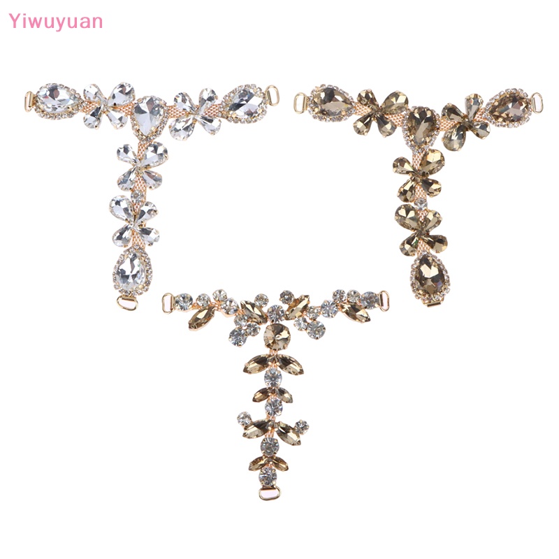 1 Phụ Kiện Đầu Nối Bikini Đính Đá Màu Vàng / Bạc DIY Mới