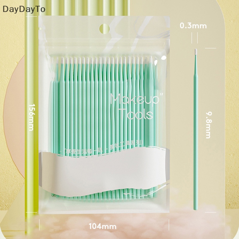 Set 100 Tăm Bông Cotton Dùng Một Lần Trang Điểm Lông Mi / Lông Mày