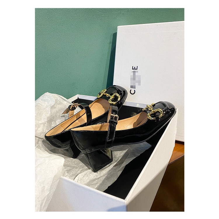 UOUO giày cao gót đế vuông Giày Sandal Cao Gót Mũi Vuông dép Dày Không Thấm Nước Cho Búp Bê Barbie MLZ052305