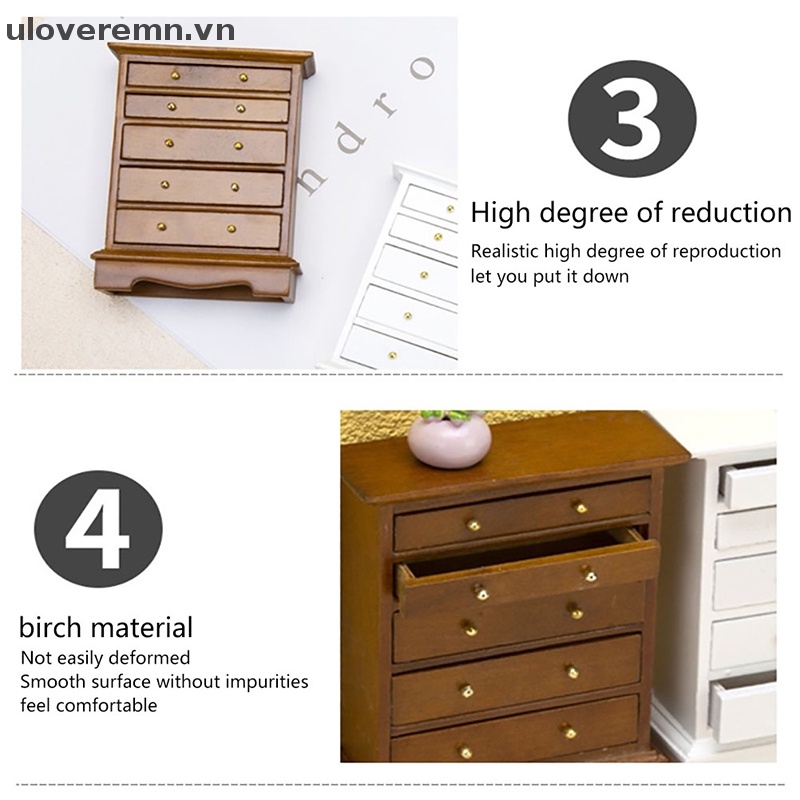 Mô Hình Tủ Quần Áo Uloveremn Tỉ Lệ 1: 12 Trang Trí Nhà Búp Bê