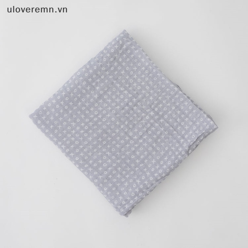 Chăn Quấn Em Bé Chất Liệu Cotton In Chữ Uloveremn Xoxo Muslin