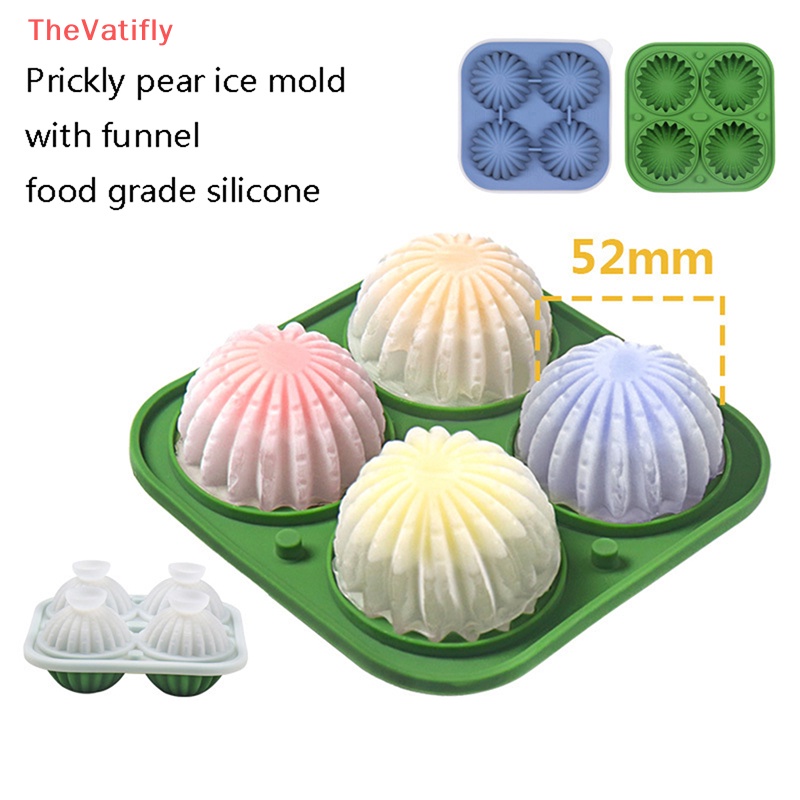 Khuôn Làm Đá Hình Cây Xương Rồng 3D Kích Thước 2 Inch Kèm 4 Khuôn Cỡ Lớn Dễ Thương