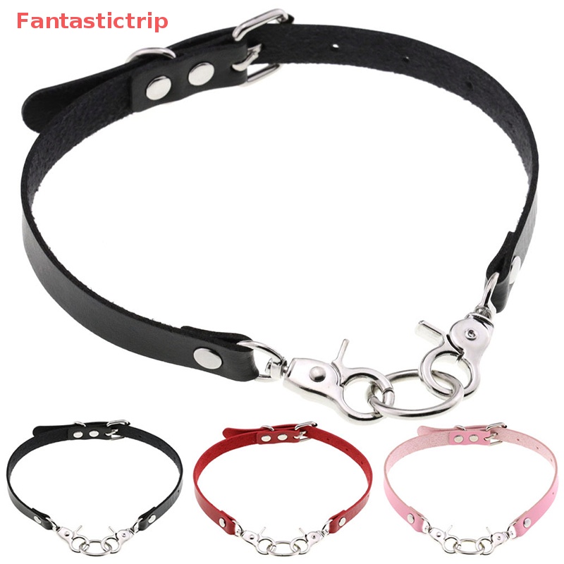 [Fantastictrip] Vòng Cổ Choker Bằng Da Phong Cách Punk Gothic Thời Trang Cho Nam Và Nữ