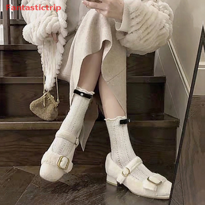 1 Đôi Tất Lưới Cotton Mềm Mại Đính Nơ Thời Trang Xuân Hè Cho Bé Gái