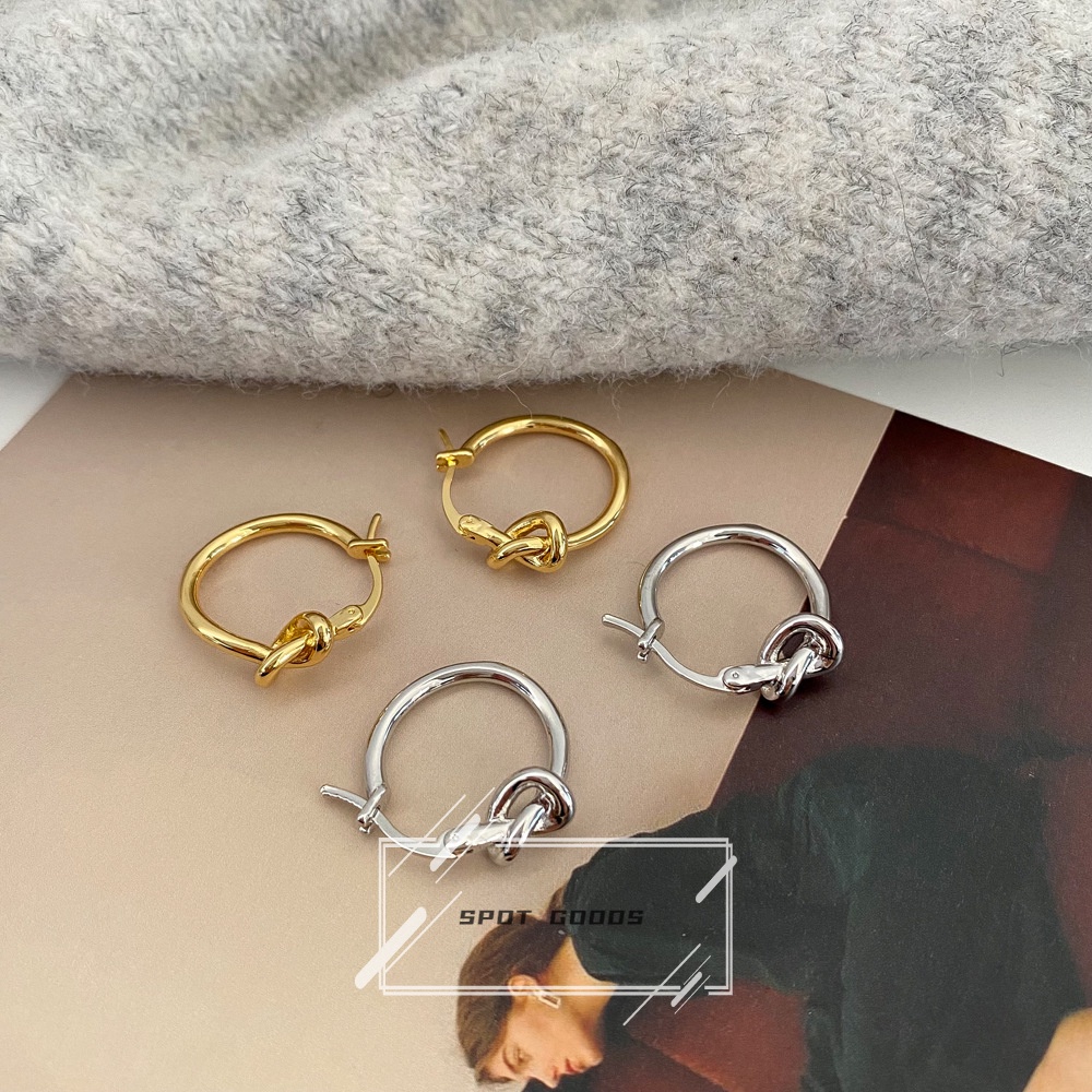 Khuyên Tai Tròn Thắt Nút Đơn Giản Thời Trang Cổ Điển