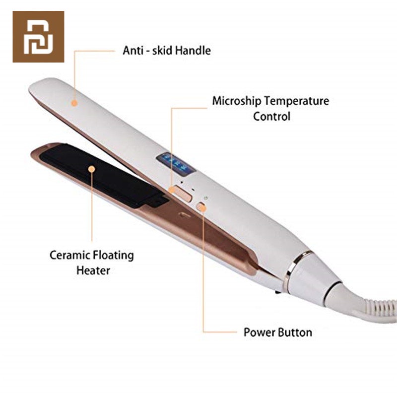 Xiaomi Youpin Điện Nẹp Cuộn Thẳng Dual Không Nổ Tóc Xoăn Khóa Bên Trong Nhỏ Máy Duỗi Bàn Ủi Mini Kẹp Thẳng