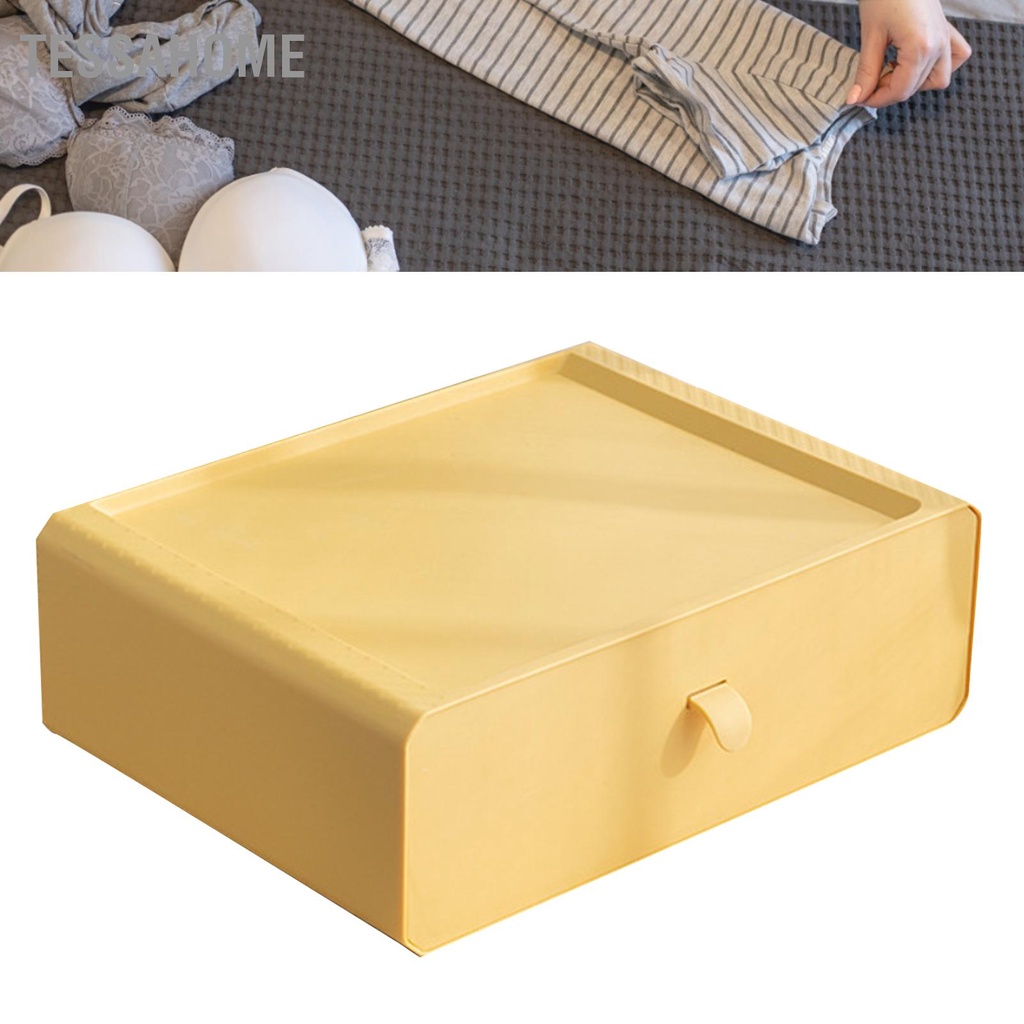 TessaHome Hộp Bảo Quản Quần Lót Nhựa 15 Ngăn Lưới Kéo Để Bàn Phụ Kiện Tất Áo Ngực
