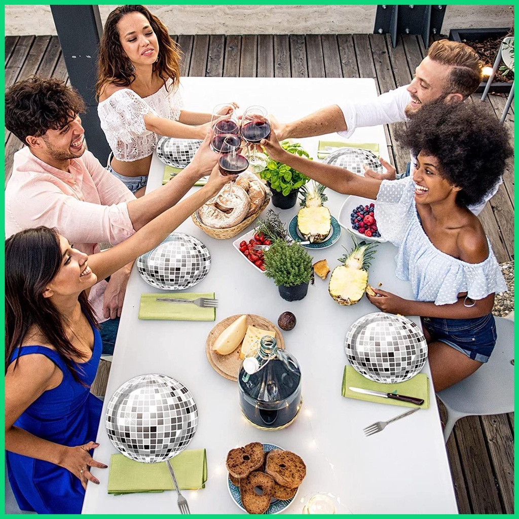 Set 96 Đĩa Ăn Trang Trí Tiệc Disco jiwvn jiwvn