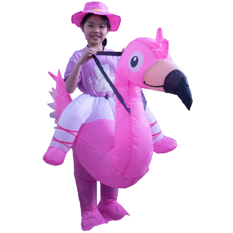 Bộ Đồ Bơm Hơi Hóa Trang Chim Hồng Hạc Hoạt Hình Vui Nhộn Dành Cho Người Lớn