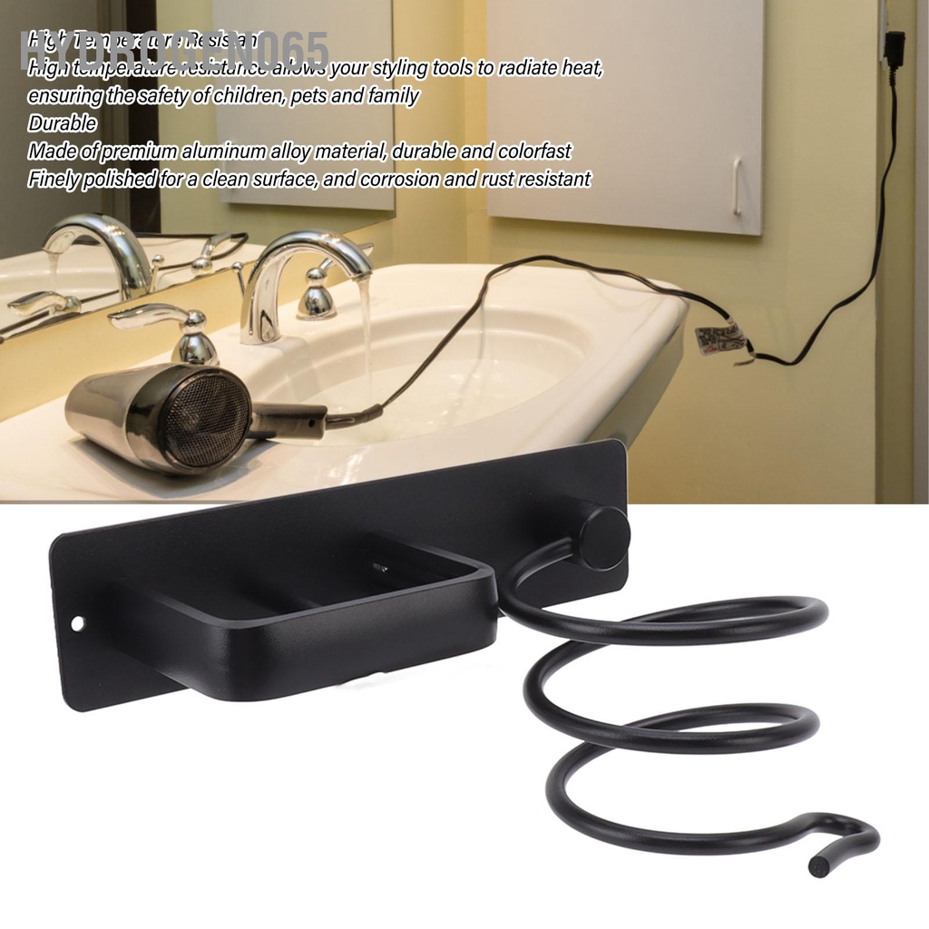 Hydrogen065 Máy Sấy Tóc Treo Tường Giá Đỡ Chịu Nhiệt Độ Cao Chống Gỉ Tiết Kiệm Không Gian Cho Phòng Tắm