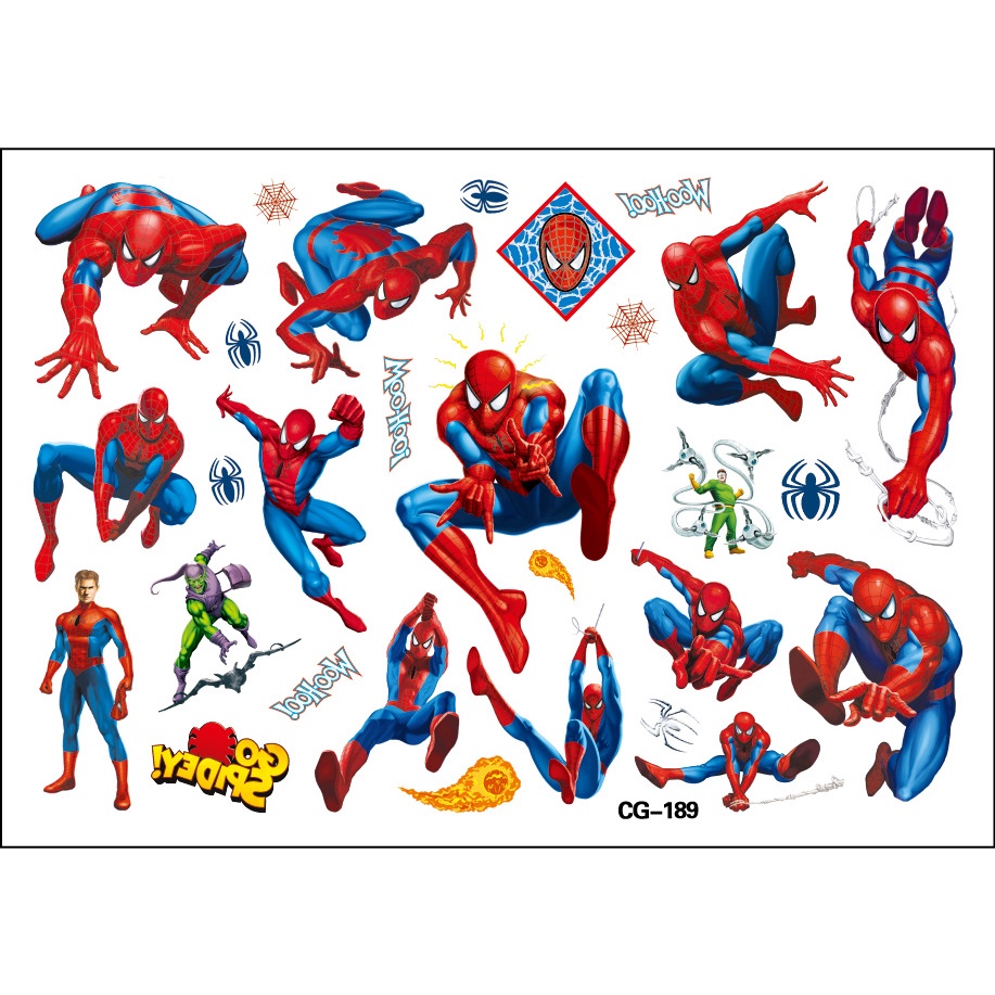 Hình Xăm Dán Hình Siêu Anh Hùng Marvel Đẹp Mắt