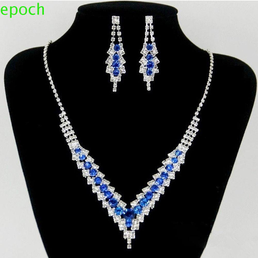 Epoch Bộ Khuyên Tai Tua Rua Hình Chữ V Đính Hạt Thanh Lịch Cho Cô Dâu