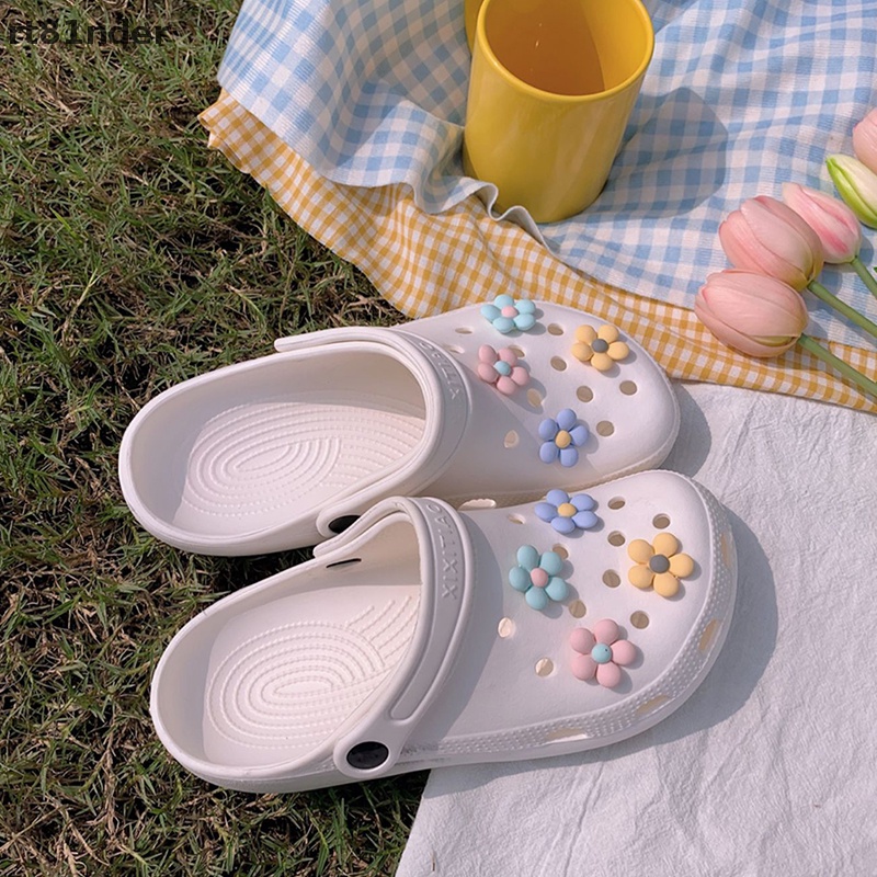 Rt Set 8 Phụ Kiện Trang Trí Giày Hình Hoa Dễ Thương Có Thể Tháo Rời DIY