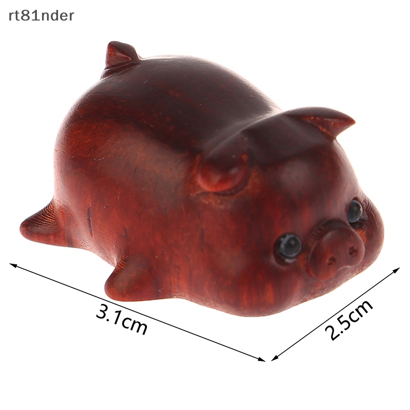 Rt Phụ Kiện Trang Trí Điện Thoại / Móc Khóa Hình Chú Heo Bằng Gỗ Làm Thủ Công DIY