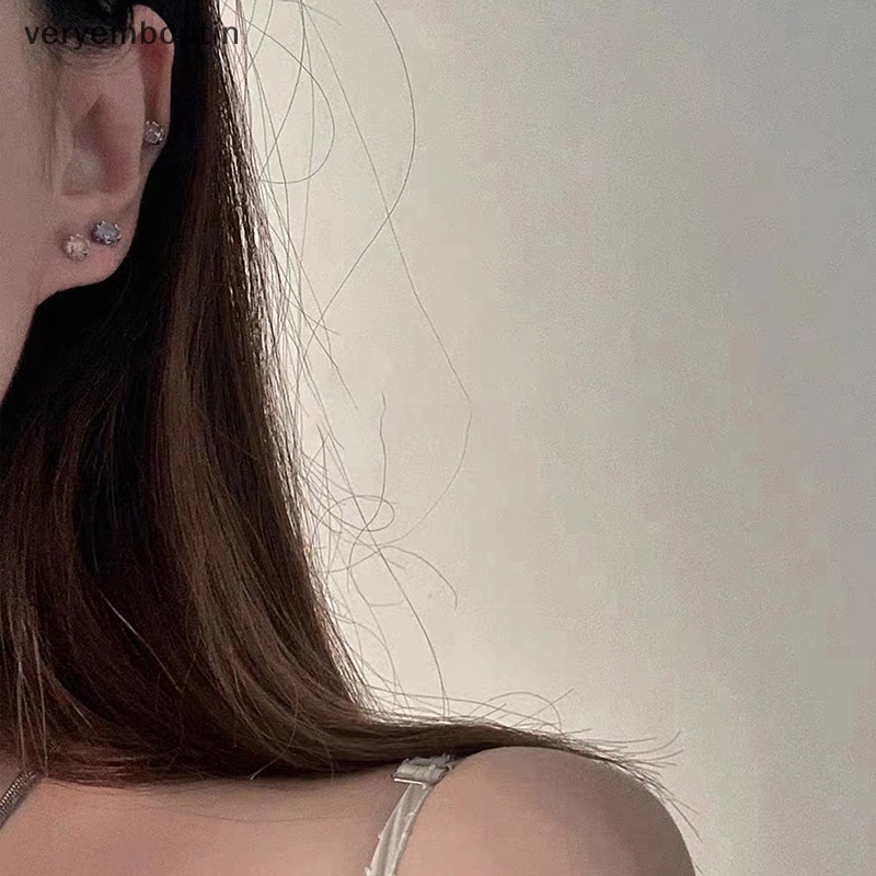 1 Đôi Bông Tai Đính Đá Zircon Nhiều Màu Dạng Xoắn Ốc Cho Nữ