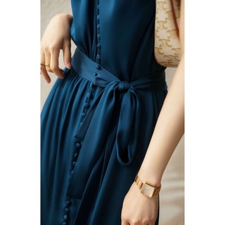 Đầm lụa thắt eo phong cách thanh lịch Xiny