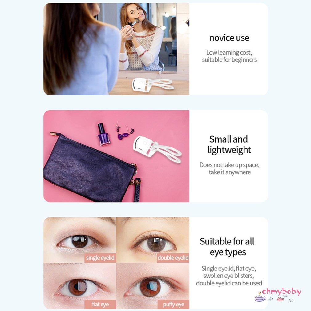 [OMB] Dụng Cụ Uốn Mi Làm Nóng Typec Có Thể Sạc Lại Kéo Dài 24 Giờ Một Bước Dành Cho Longelectric [Z/5]