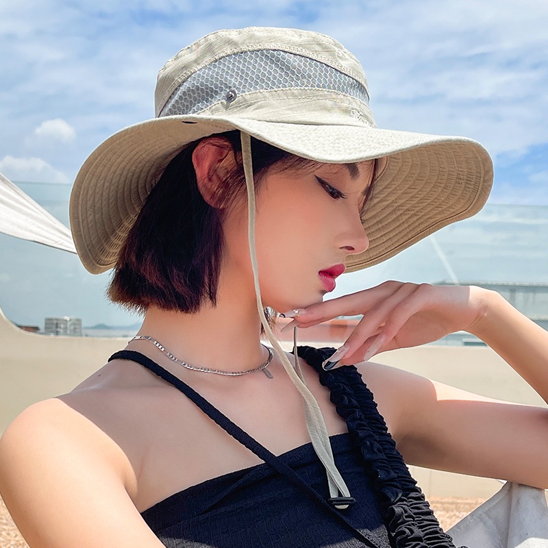 LINJW Nón Tai Bèo Vành Rộng Mềm Mại Chống Nắng Màu Trơn Thời Trang Mùa Hè Cho Nữ