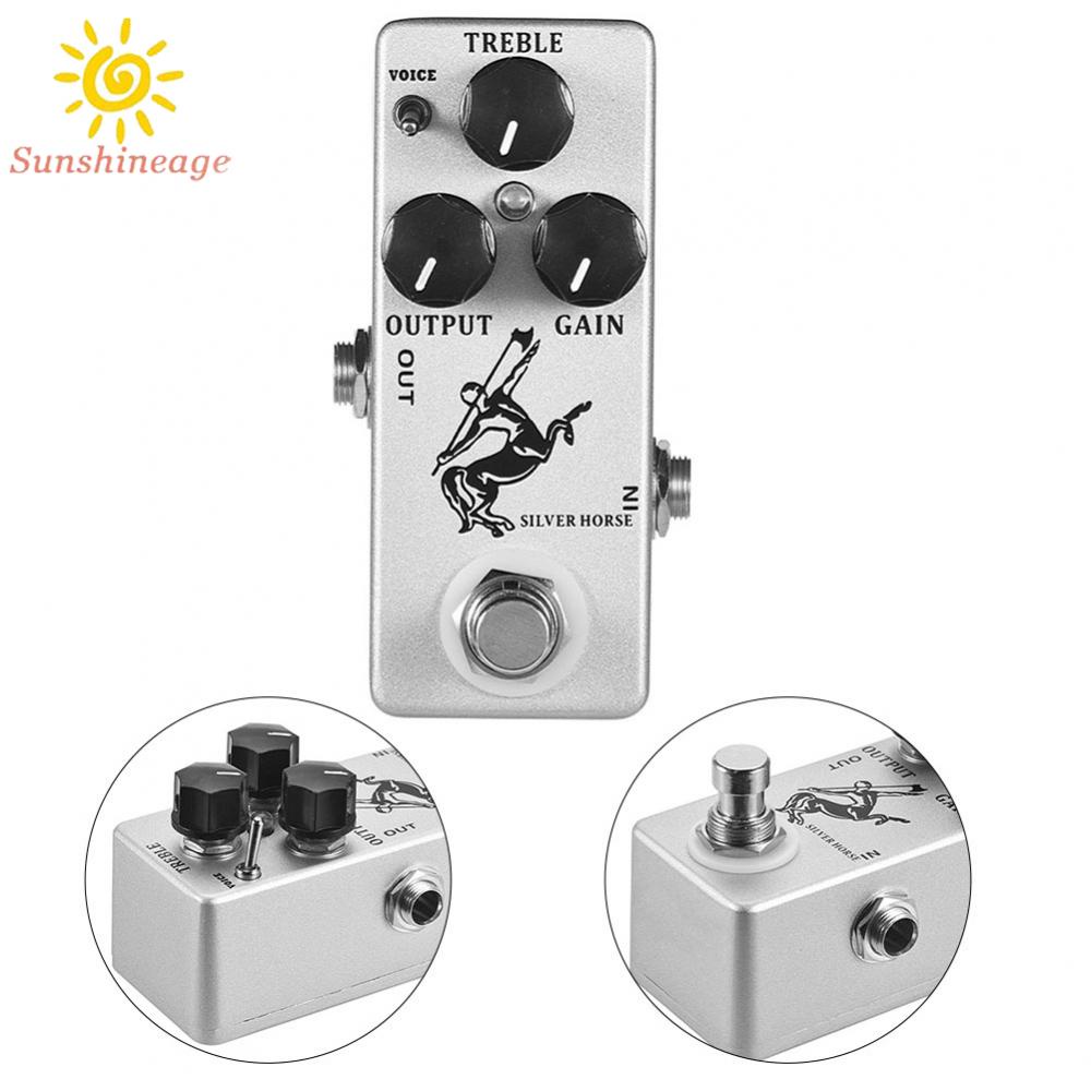 Pê Đan Hiệu Ứng Ngựa Đàn Guitar Bằng Kim Loại Màu Bạc MOSKY