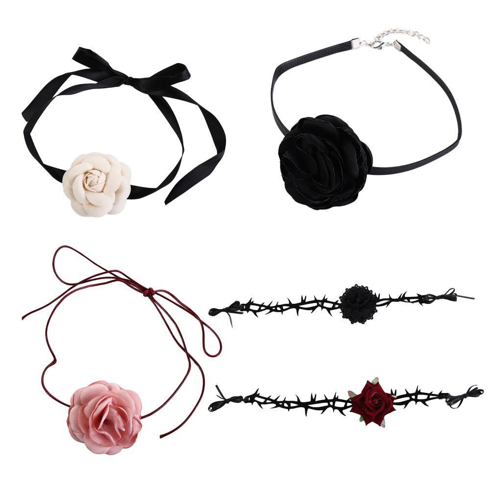 Vòng Cổ Choker Thắt Nơ Ruy Băng Đen Thanh Lịch Sáng Tạo Cho Nữ Y2K