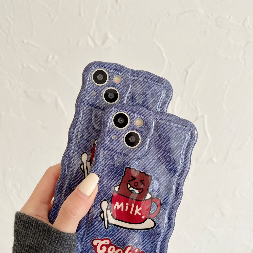 Ốp Điện Thoại TPU Chống Sốc Hình Bánh Quy / Sữa / Bánh Bulge Cho IPhone 14 13 12 11 Pro Max