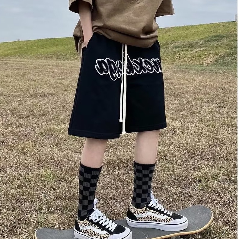 Quần Short Thể Thao Cotton Dáng Suông Dễ Phối Đồ Thời Trang Phong Cách Đường Phố Cho Nam Và Nữ