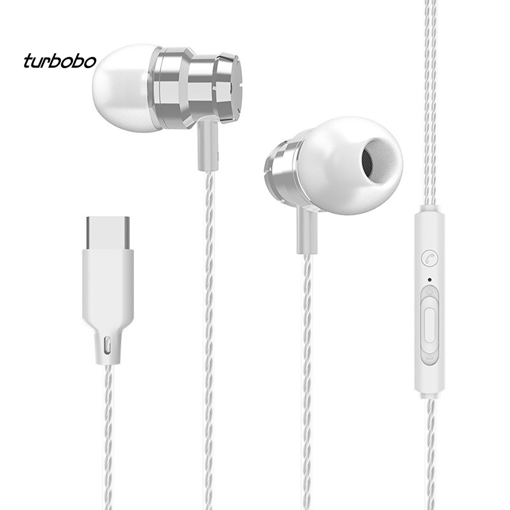 Tai Nghe Nhét Tai Chống Ồn Có Dây Tích Hợp Mic Loại C Dành Cho Điện Thoại Di Động