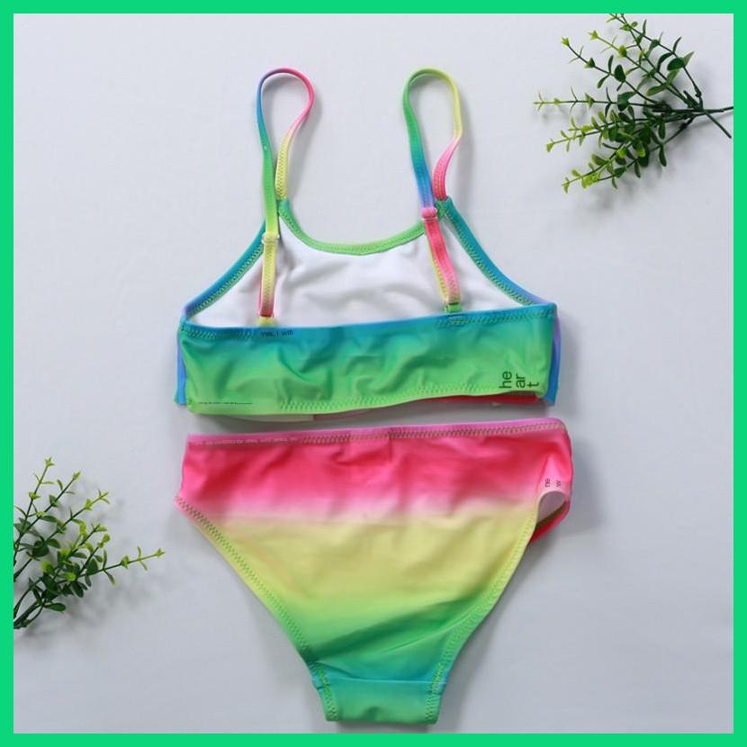 Bộ Đồ Bơi Dáng Ôm Màu Gradient Họa Tiết Lá Cây Mềm Mại Thoáng Khí Thời Trang Cho Nữ