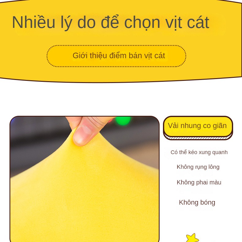 Thú Nhồi Bông Hình Chú Vịt Vàng Đang Ngủ Dễ Thương