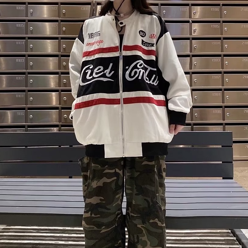 Áo Khoác Dáng Rộng Phong Cách hiphop Đường Phố Mỹ Cá Tính Cho Nam Nữ