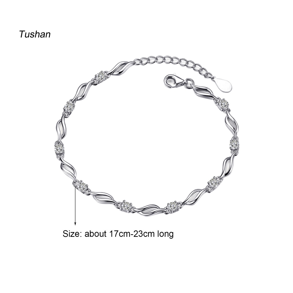 Vòng Đeo Tay Đính Đá Lấp Lánh Có Thể Điều Chỉnh Quyến Rũ Cho Nữ