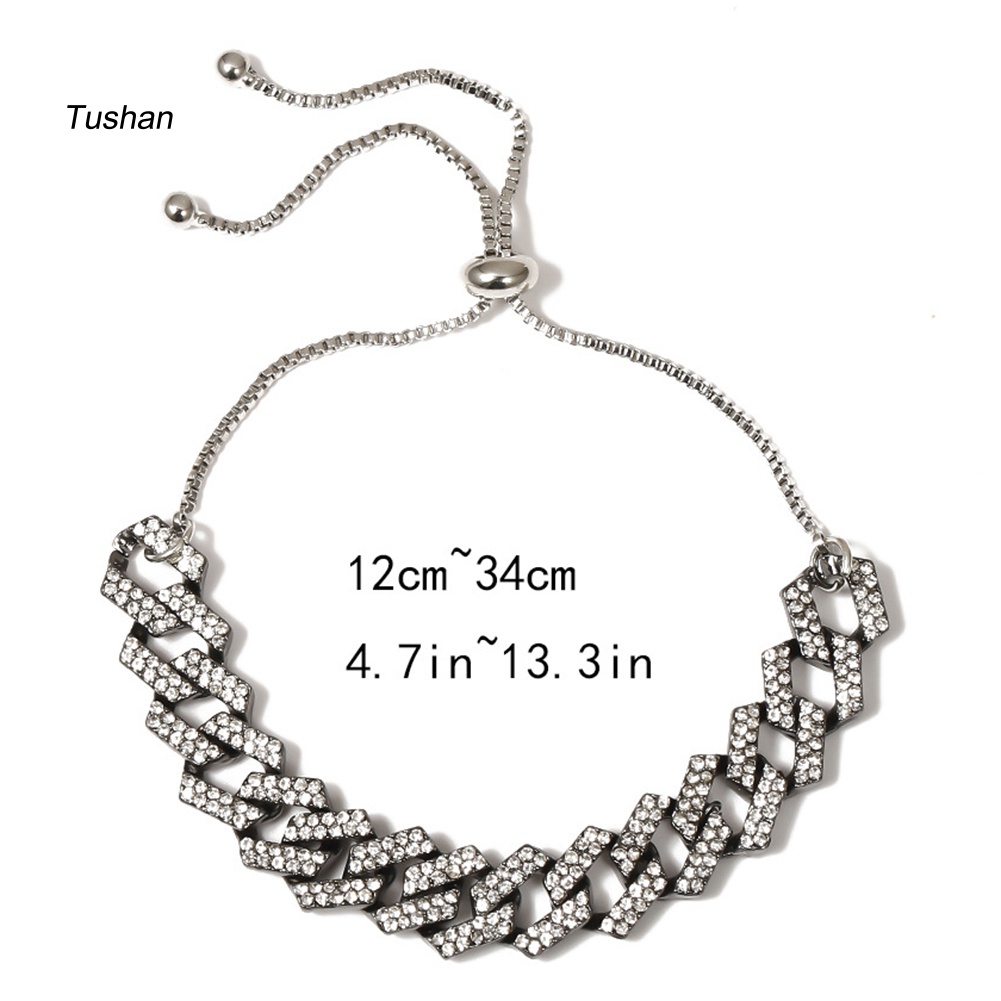 Vòng cổ / Vòng Đeo Tay Dạng Chuỗi Xích Có Đính Đá Dành Cho Nữ