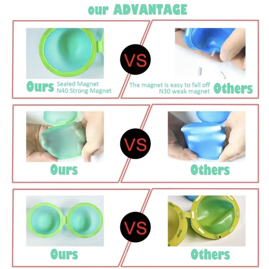 Đồ Chơi Bóng Nam Châm / polo Bằng silicone Có Thể Tái Sử Dụng